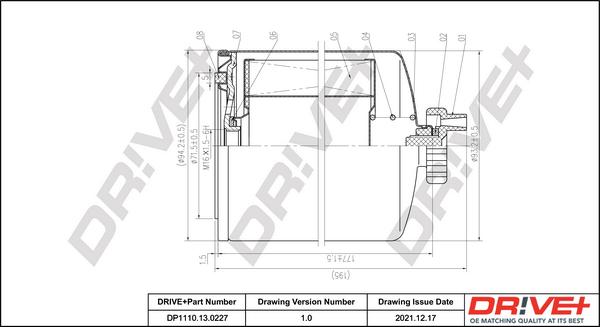 Dr!ve+ DP1110.13.0227 - Degvielas filtrs autodraugiem.lv