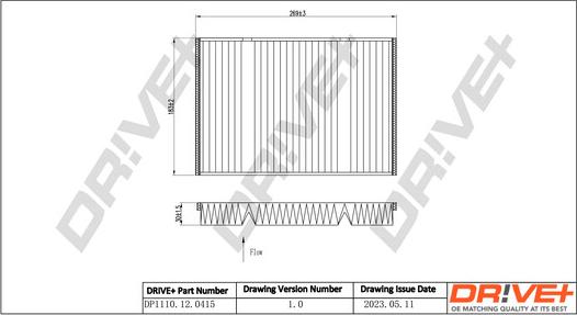 Dr!ve+ DP1110.12.0415 - Filtrs, Salona telpas gaiss autodraugiem.lv