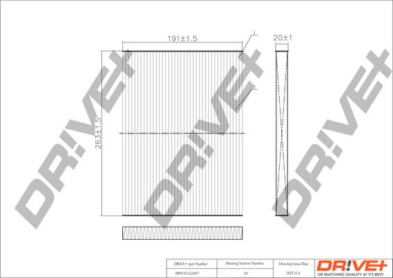 Dr!ve+ DP1110.12.0057 - Filtrs, Salona telpas gaiss autodraugiem.lv