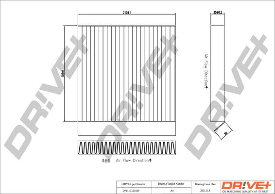 Dr!ve+ DP1110.12.0199 - Filtrs, Salona telpas gaiss autodraugiem.lv