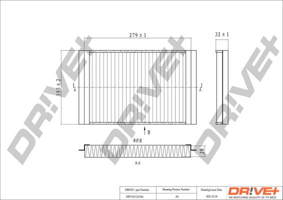 Dr!ve+ DP1110.12.0166 - Filtrs, Salona telpas gaiss autodraugiem.lv