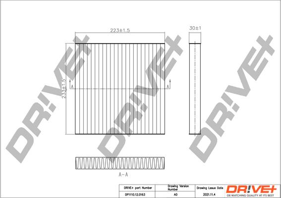 Dr!ve+ DP1110.12.0163 - Filtrs, Salona telpas gaiss autodraugiem.lv