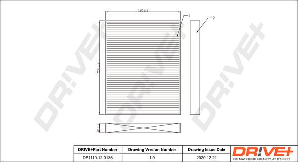 Dr!ve+ DP1110.12.0136 - Filtrs, Salona telpas gaiss autodraugiem.lv