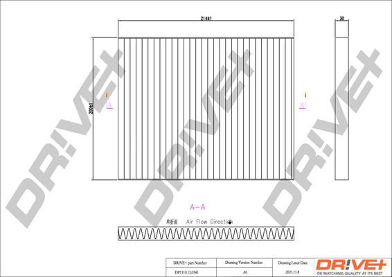 Dr!ve+ DP1110.12.0341 - Filtrs, Salona telpas gaiss autodraugiem.lv