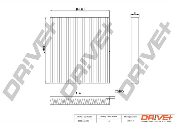 Dr!ve+ DP1110.12.0388 - Filtrs, Salona telpas gaiss autodraugiem.lv