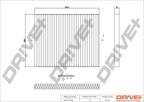 Dr!ve+ DP1110.12.0328 - Filtrs, Salona telpas gaiss autodraugiem.lv