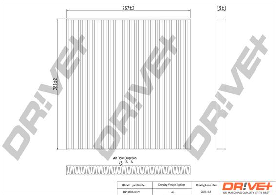 Dr!ve+ DP1110.12.0379 - Filtrs, Salona telpas gaiss autodraugiem.lv