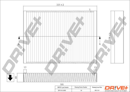 Dr!ve+ DP1110.12.0202 - Filtrs, Salona telpas gaiss autodraugiem.lv