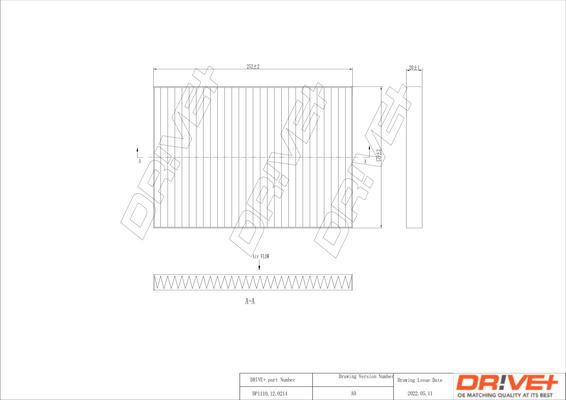 Dr!ve+ DP1110.12.0214 - Filtrs, Salona telpas gaiss autodraugiem.lv