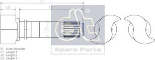 DT Spare Parts 4.60405 - Bremžu vārpsta autodraugiem.lv