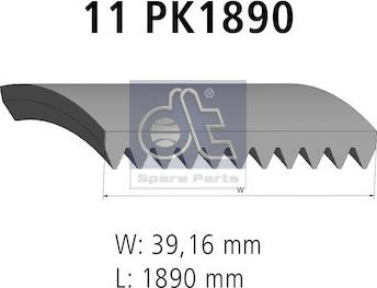 DT Spare Parts 4.80392 - Ķīļrievu siksna autodraugiem.lv