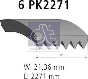 DT Spare Parts 4.80707 - Ķīļrievu siksna autodraugiem.lv