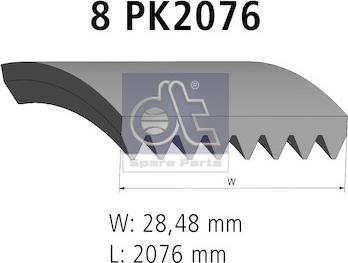 DT Spare Parts 4.80714 - Ķīļrievu siksna autodraugiem.lv