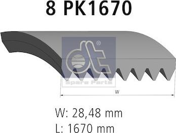 DT Spare Parts 4.80712 - Ķīļrievu siksna autodraugiem.lv