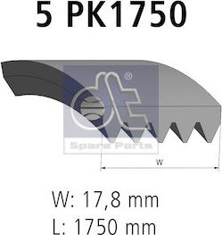 DT Spare Parts 4.81420 - Ķīļrievu siksna autodraugiem.lv