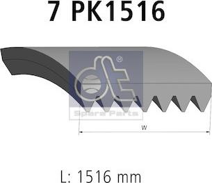 DT Spare Parts 14.16001 - Ķīļrievu siksna autodraugiem.lv