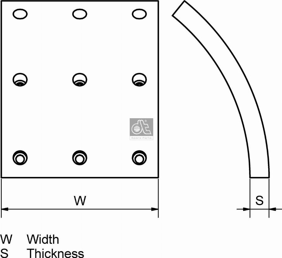 DT Spare Parts 4.95001 - Bremžu uzliku kompl., Trumuļu bremzes autodraugiem.lv