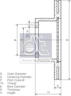 DT Spare Parts 5.21255 - Bremžu diski autodraugiem.lv