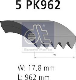 DT Spare Parts 12.15408 - Ķīļrievu siksna autodraugiem.lv