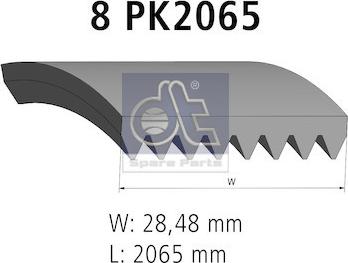 DT Spare Parts 1.21187 - Ķīļrievu siksna autodraugiem.lv