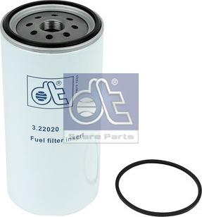 DT Spare Parts 3.22020 - Degvielas filtrs autodraugiem.lv