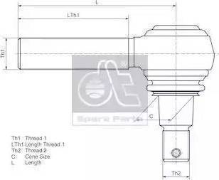 DT Spare Parts 4.68105 - Stūres šķērsstiepņa uzgalis autodraugiem.lv