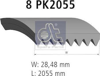 DT Spare Parts 2.21143 - Ķīļrievu siksna autodraugiem.lv