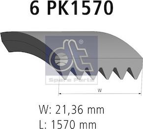 DT Spare Parts 7.54805 - Ķīļrievu siksna autodraugiem.lv