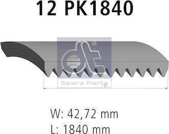 DT Spare Parts 7.54813 - Ķīļrievu siksna autodraugiem.lv