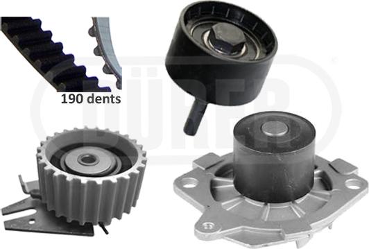 DÜRER PA331134 - Ūdenssūknis + Zobsiksnas komplekts autodraugiem.lv