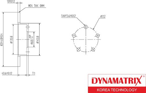 Dynamatrix DBD952 - Bremžu diski autodraugiem.lv