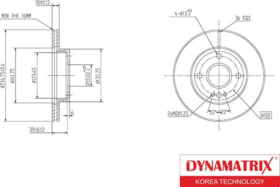 Dynamatrix DBD497 - Bremžu diski autodraugiem.lv
