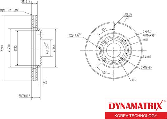 Dynamatrix DBD447 - Bremžu diski autodraugiem.lv