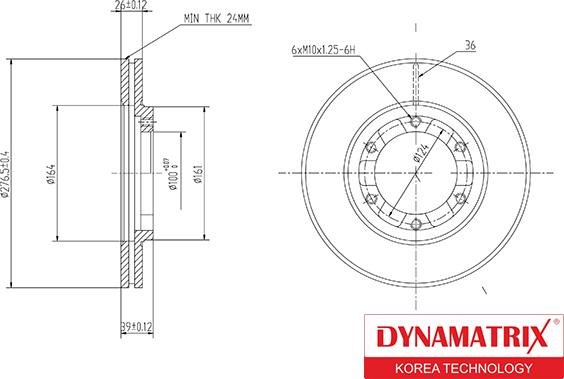 Dynamatrix DBD464 - Bremžu diski autodraugiem.lv