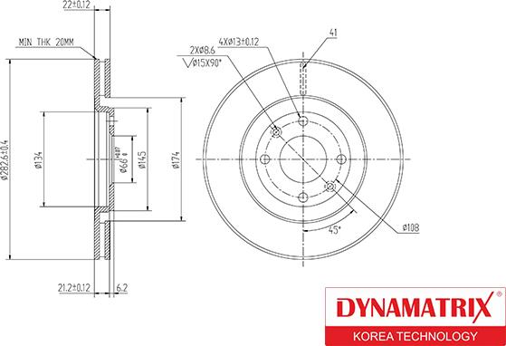 Dynamatrix DBD489 - Bremžu diski autodraugiem.lv