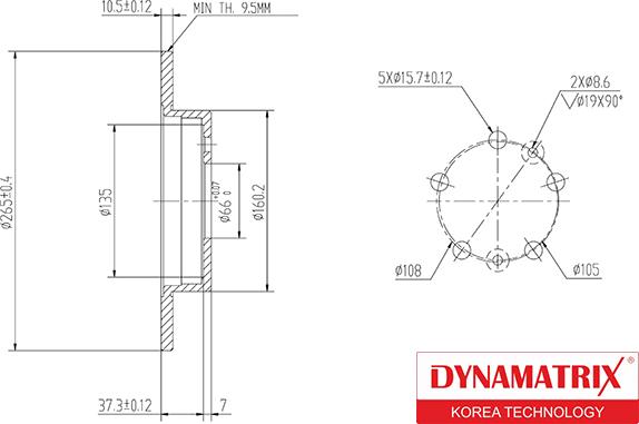 Dynamatrix DBD556 - Bremžu diski autodraugiem.lv