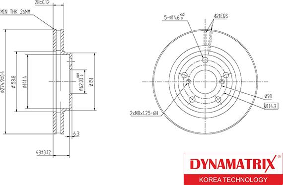 Dynamatrix DBD501 - Bremžu diski autodraugiem.lv