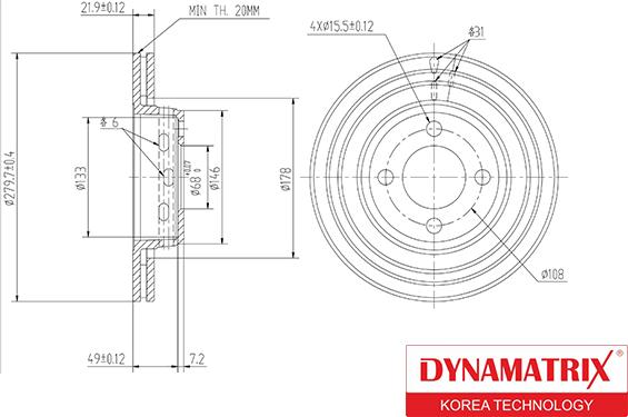 Dynamatrix DBD517 - Bremžu diski autodraugiem.lv