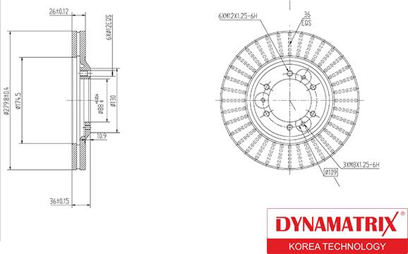 Dynamatrix DBD694 - Bremžu diski autodraugiem.lv