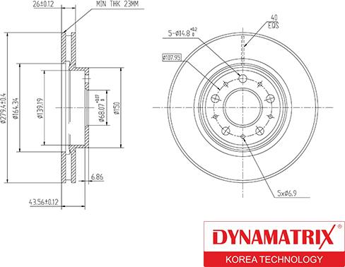 Dynamatrix DBD605 - Bremžu diski autodraugiem.lv
