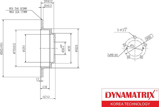 Dynamatrix DBD678 - Bremžu diski autodraugiem.lv