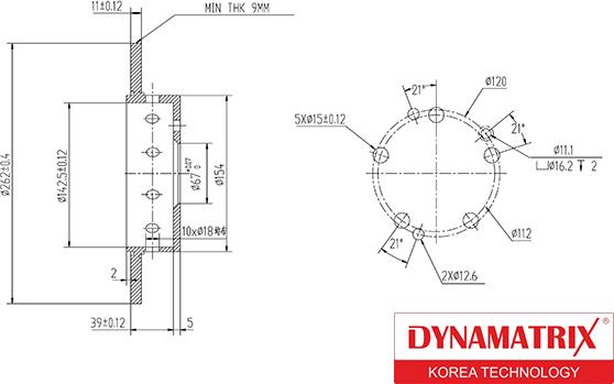 Dynamatrix DBD053 - Bremžu diski autodraugiem.lv