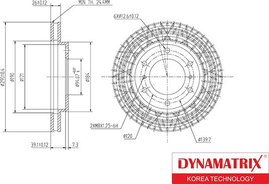 Dynamatrix DBD1937 - Bremžu diski autodraugiem.lv