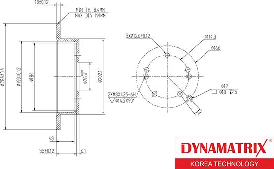 Dynamatrix DBD1493 - Bremžu diski autodraugiem.lv