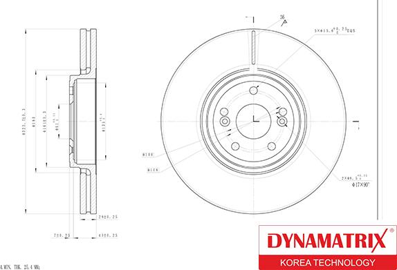Dynamatrix DBD1405 - Bremžu diski autodraugiem.lv