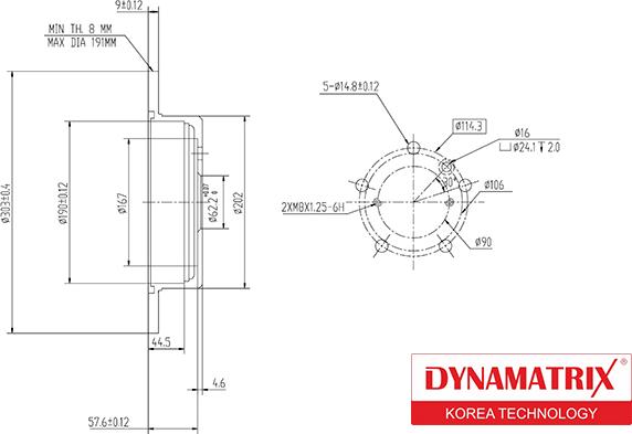 Dynamatrix DBD1486 - Bremžu diski autodraugiem.lv