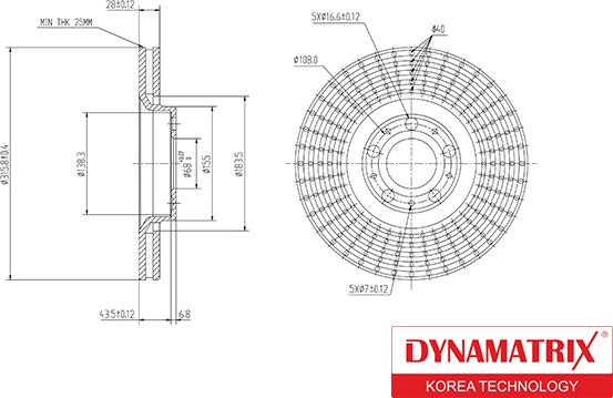 Dynamatrix DBD1426 - Bremžu diski autodraugiem.lv