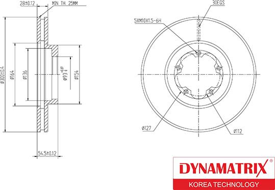 Dynamatrix DBD1555 - Bremžu diski autodraugiem.lv