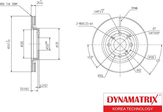 Dynamatrix DBD1527 - Bremžu diski autodraugiem.lv