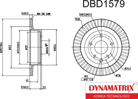 Dynamatrix DBD1579 - Bremžu diski autodraugiem.lv